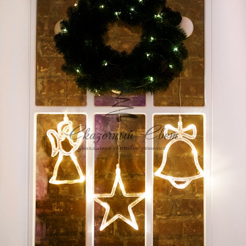 Фигура светодиодная "Ангелок" на присоске с подвесом, цвет ТЕПЛЫЙ БЕЛЫЙ - Image 9