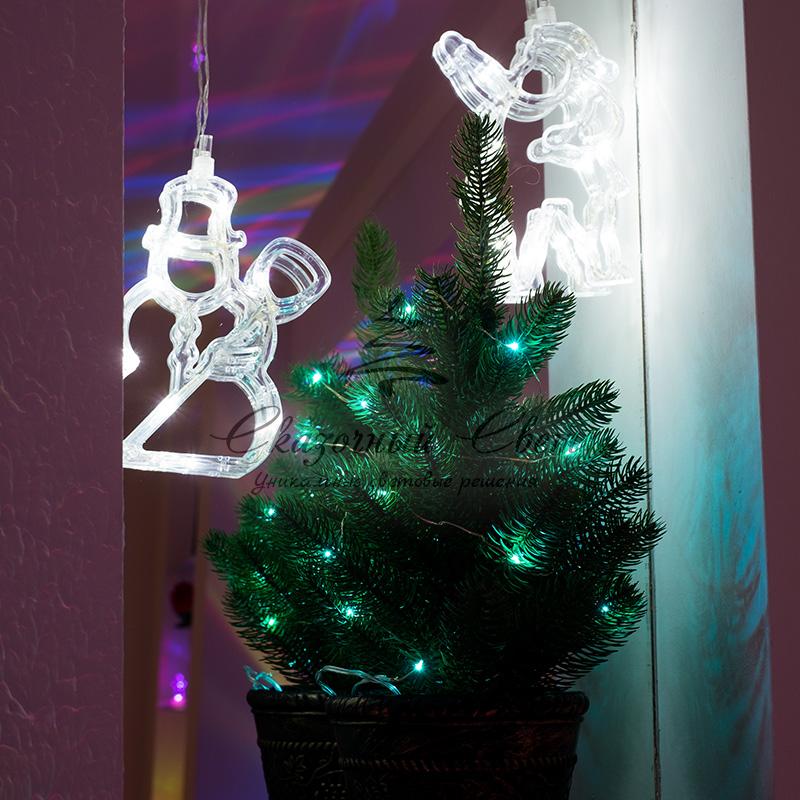 Фигура светодиодная "Санта Клаус" на присоске с подвесом, цвет белый - Image 9