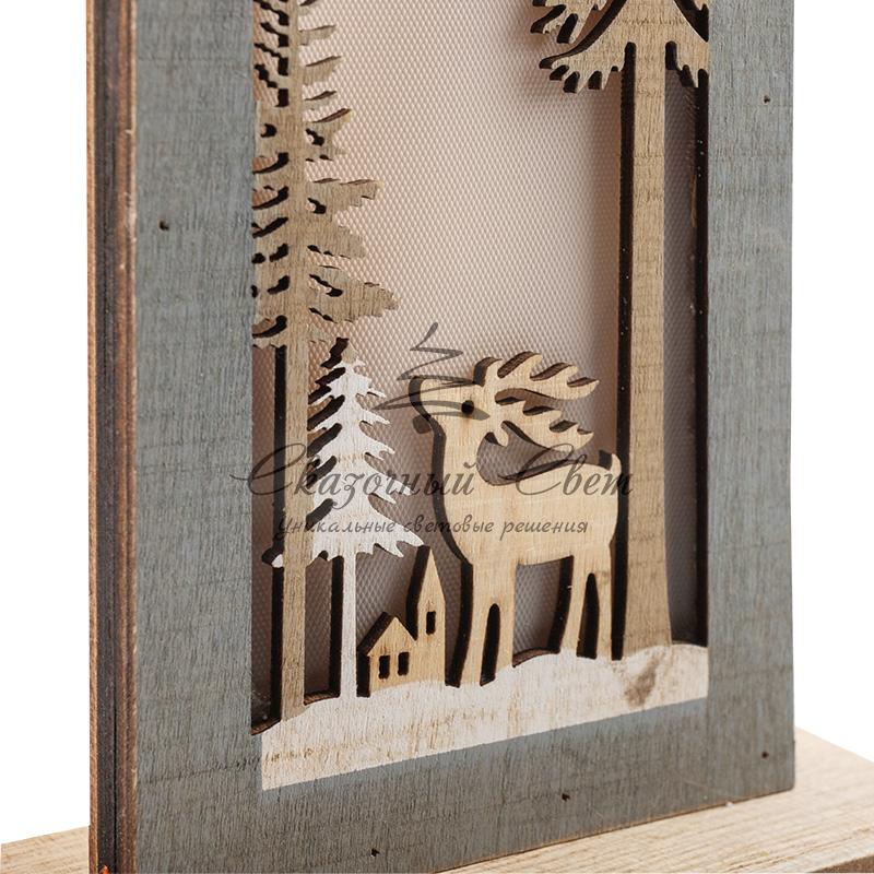 Деревянная фигурка с подсветкой «Рождественский олень» 11х5х47 см - Image 9