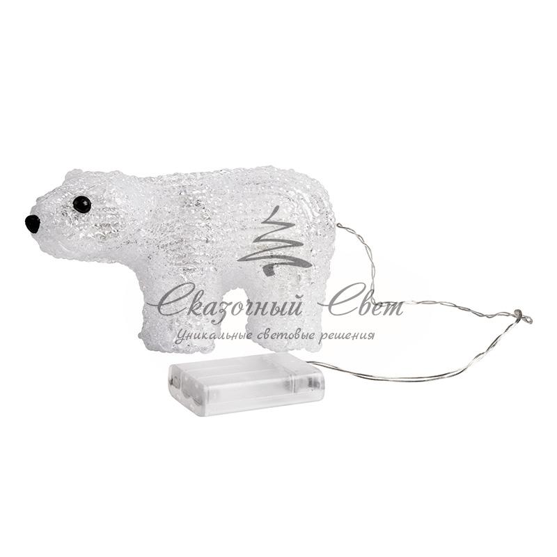 Акриловая светодиодная фигура "Белый мишка" 15х25 см, 4,5 В, 3 батарейки AA (не входят в комплект), 20 светодиодов, NEON-NIGHT - Image 9