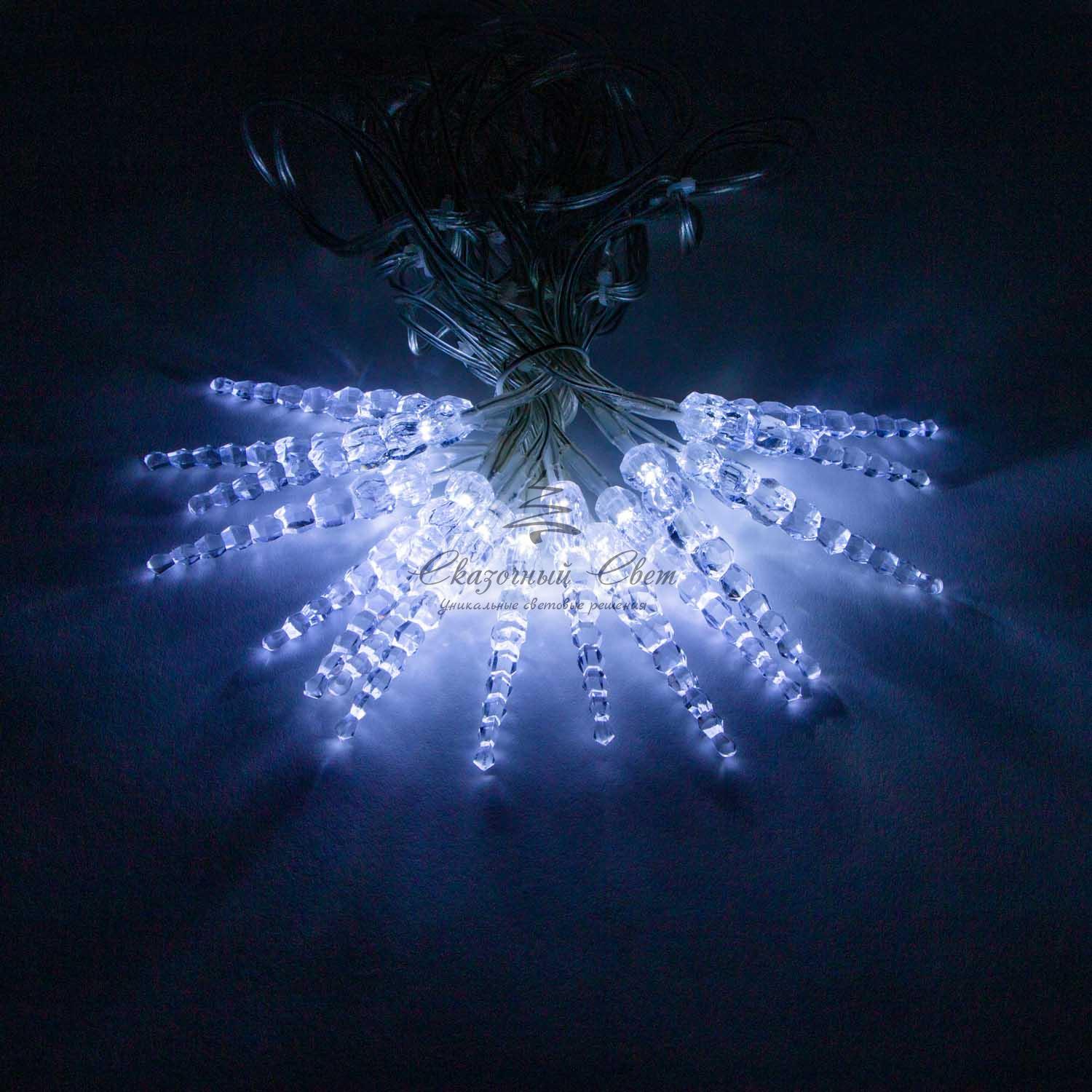 Гирлянда Сосульки 4м Белые 9см 24В, 16LED, Провод Прозрачный ПВХ, IP54 - Image 2