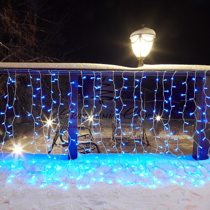 Гирлянда "Светодиодный Дождь" 2х1,5м, прозрачный провод, 230 В, диоды RGB, свечение с динамикой при приобретении контроллера 245-907 - Image 10