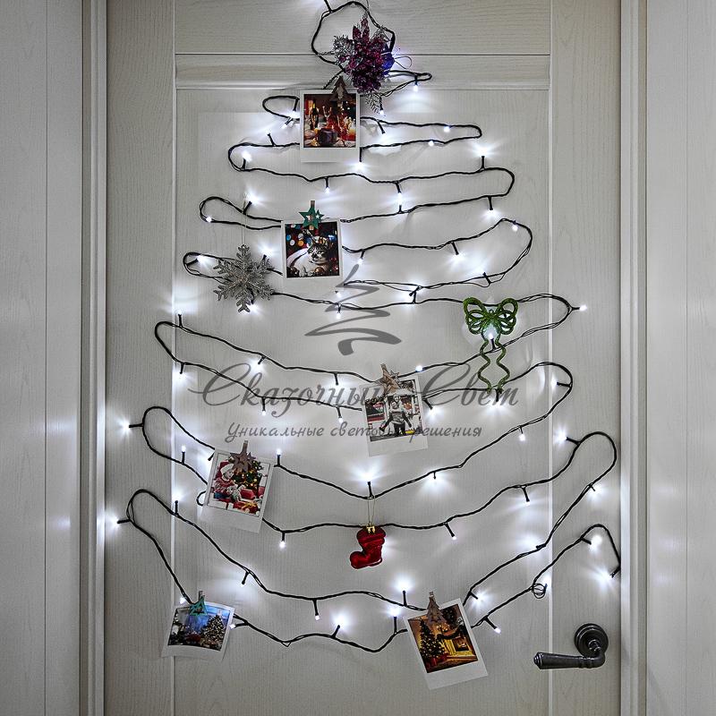 Гирлянда "Твинкл Лайт" 10 м, темно-зеленый ПВХ, 80 LED, цвет белый - Image 10