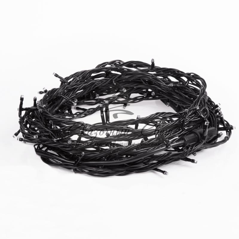 Гирлянда "Твинкл Лайт" 10 м, черный ПВХ, 100 диодов, цвет ТЕПЛЫЙ БЕЛЫЙ - Image 10