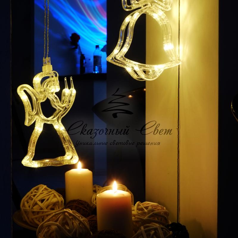 Фигура светодиодная "Ангелок" на присоске с подвесом, цвет ТЕПЛЫЙ БЕЛЫЙ - Image 10