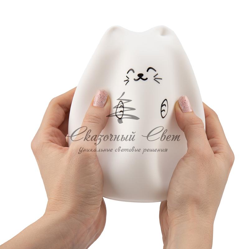Силиконовый ночник «Котик» USB с 3 режимами, RGB-свечение NEON-NIGHT - Image 10