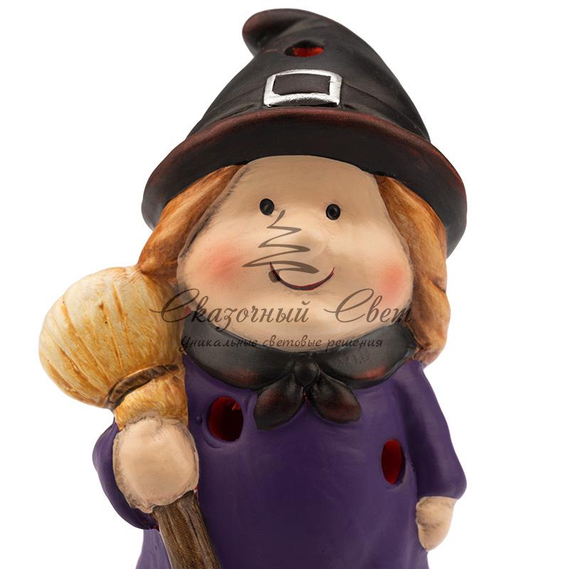 Керамическая фигурка «Ведьма на тыкве» 8х8х14.8 см - Image 10