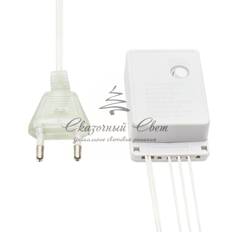 Гирлянда "Сеть" 1,8х1,5м, прозрачный ПВХ, 180 LED Белые - Image 11