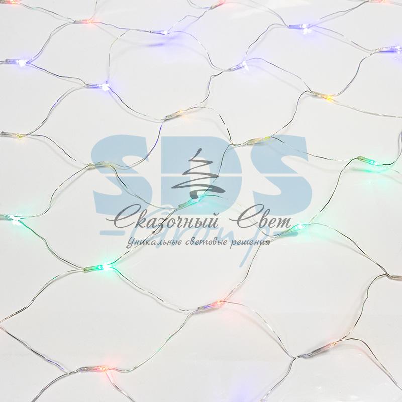 Гирлянда "Сеть" 1,8х1,5м, прозрачный ПВХ, 180 LED Мультиколор - Image 11