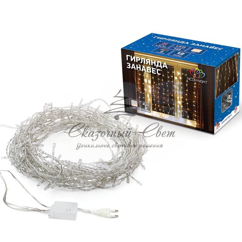 Гирлянда "Светодиодный Дождь" 1,5х1м, свечение с динамикой, прозрачный провод, 230 В, диоды ТЕПЛЫЙ БЕЛЫЙ - Image 11