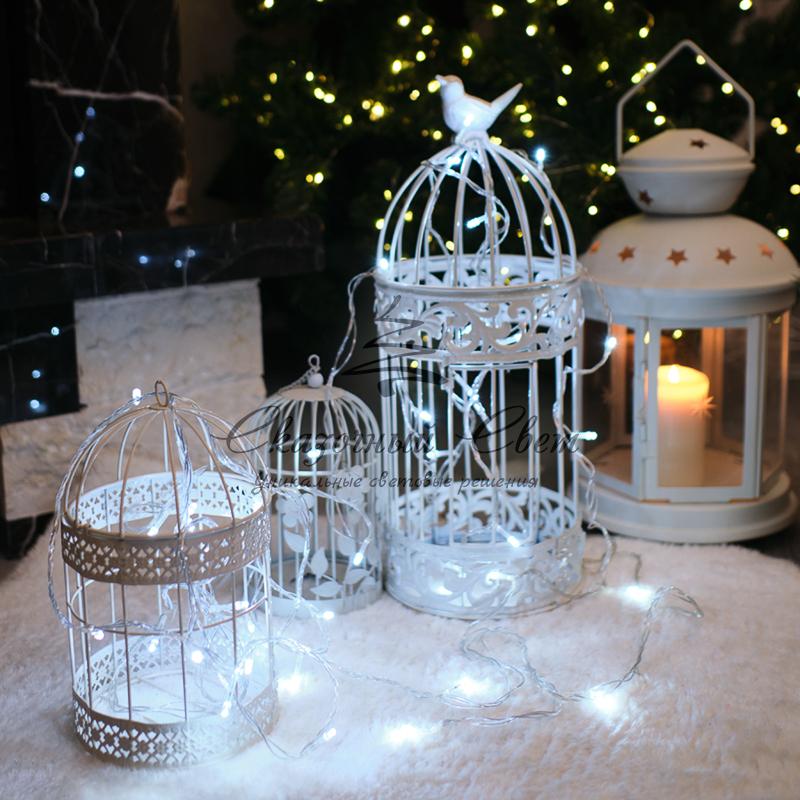 Гирлянда "Твинкл Лайт" 6 м, прозрачный ПВХ, 40 LED, цвет Белый - Image 11