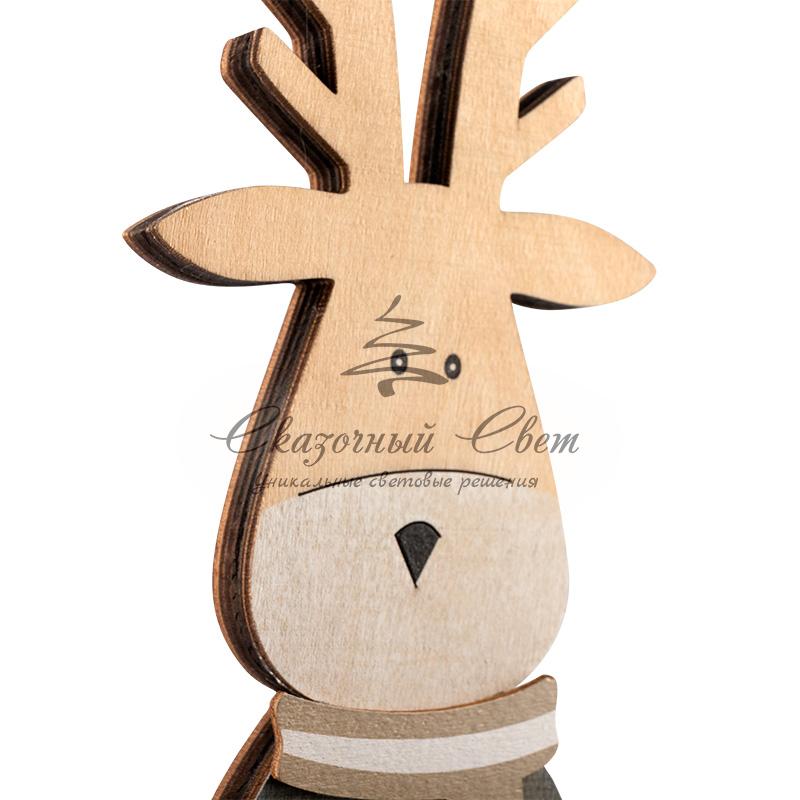 Деревянная фигурка с подсветкой «Рождественский олень» 11х5х47 см - Image 11