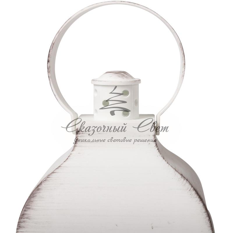 Декоративный фонарь со свечкой, белый корпус, размер 10.5х10.5х22,35 см, цвет ТЕПЛЫЙ БЕЛЫЙ - Image 11