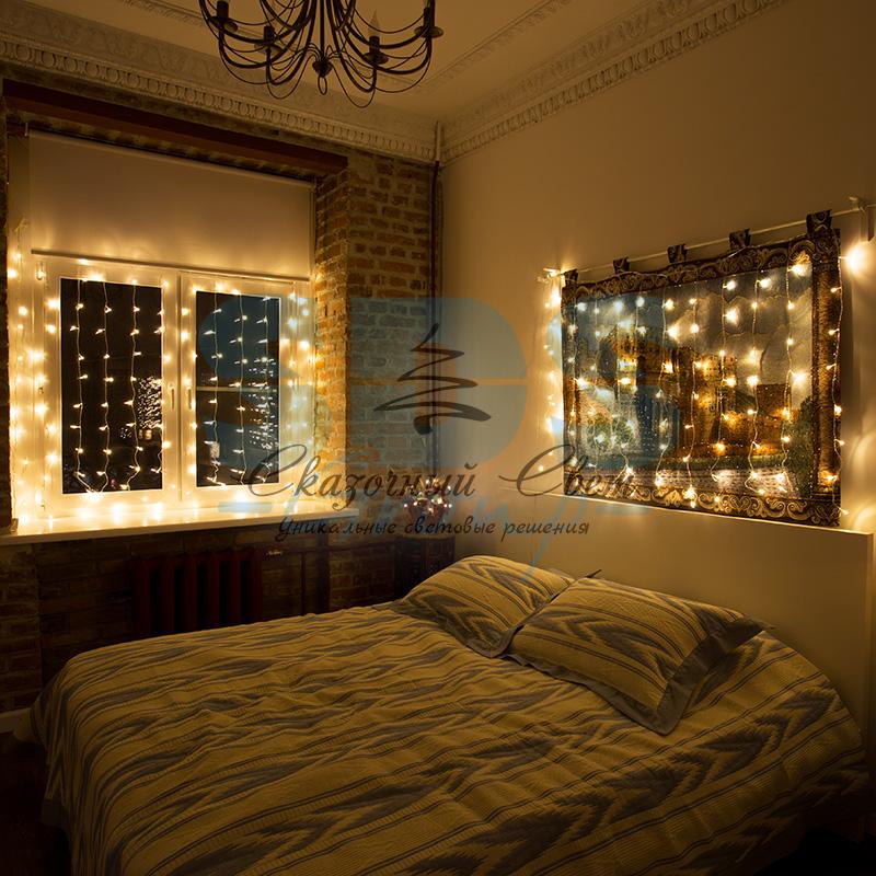 Гирлянда "Светодиодный Дождь" 1,5х1м, свечение с динамикой, прозрачный провод, 230 В, диоды ТЕПЛЫЙ БЕЛЫЙ - Image 12