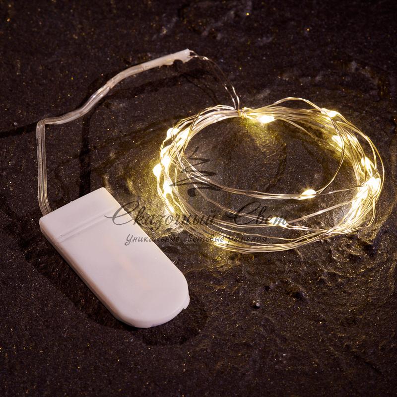 Гирлянда светодиодная «Роса» 2 м, 20 LED, теплое белое свечение NEON-NIGHT - Image 12