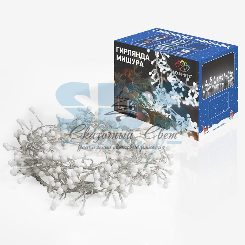 Гирлянда "Мишура LED" 6 м прозрачный ПВХ, 576 диодов, цвет синий - Image 12