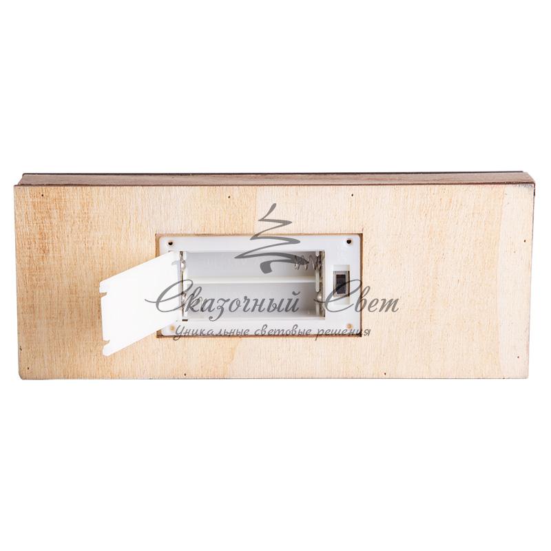 Деревянная фигурка с подсветкой "Елочка с оленем" 12*6*21,5 см - Image 12