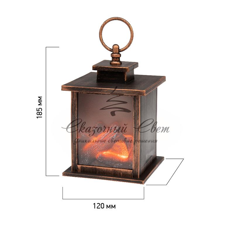 Светодиодный камин "Кантри" с эффектом живого огня 12х12х18,5 см, батарейки 3хАА (не в комплекте) - Image 12