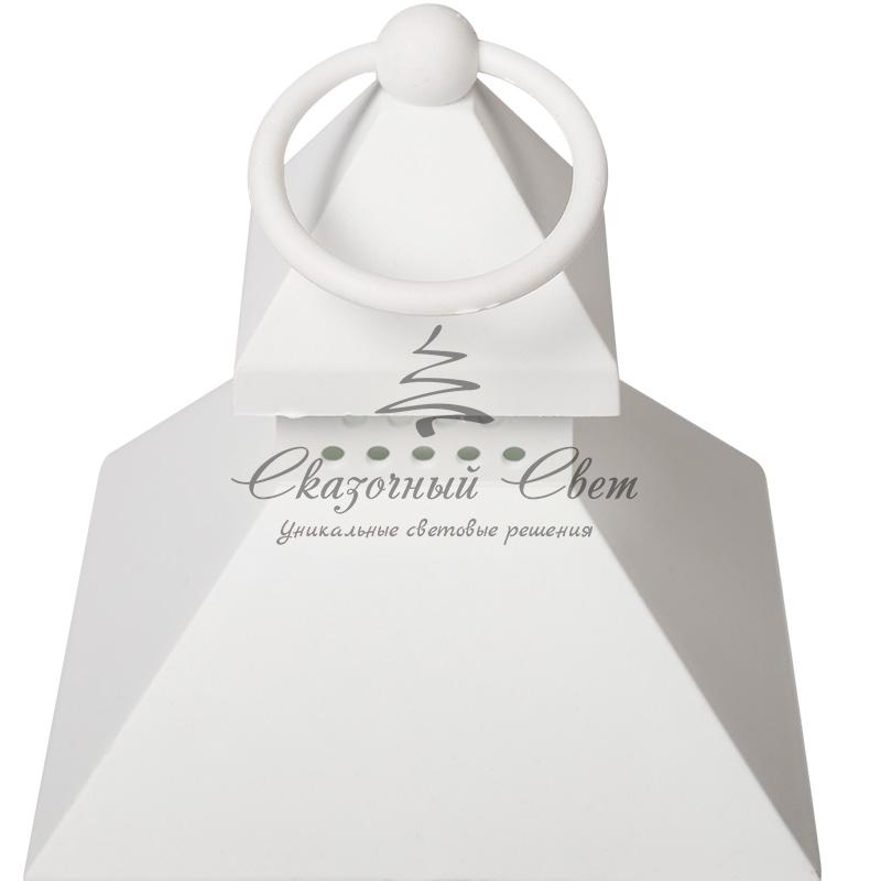 Декоративный фонарь со свечкой, белый корпус, размер 10.5х10.5х24 см, цвет ТЕПЛЫЙ БЕЛЫЙ - Image 12