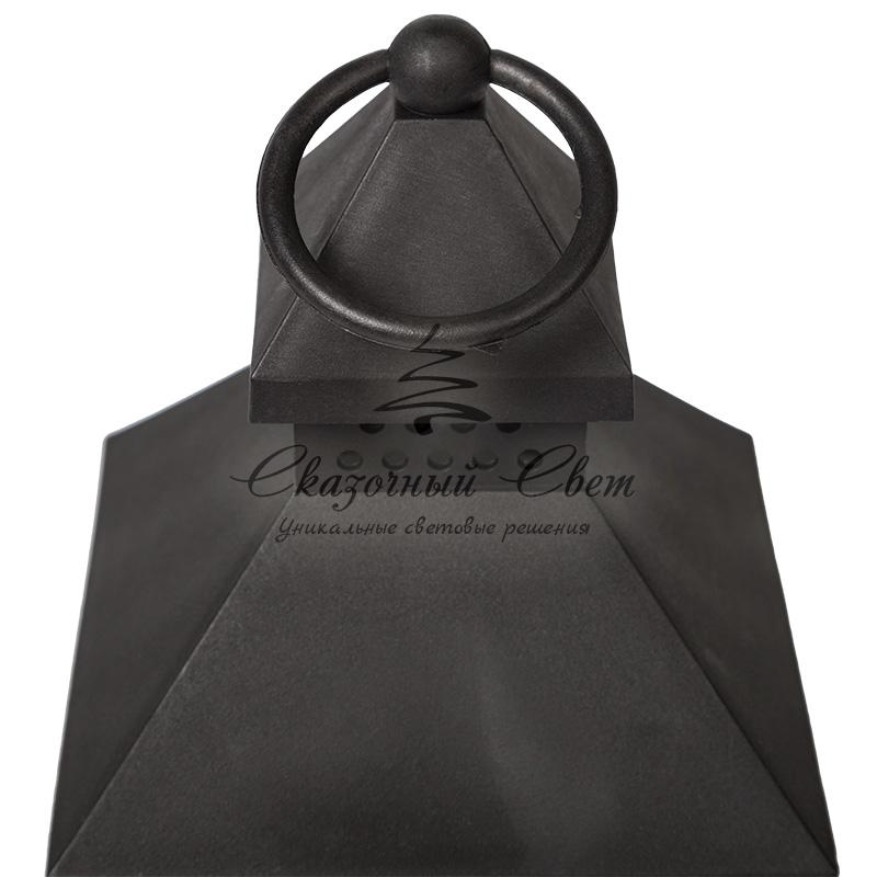 Декоративный фонарь со свечкой, черный корпус, размер 10.5х10.5х24 см, цвет ТЕПЛЫЙ БЕЛЫЙ - Image 12