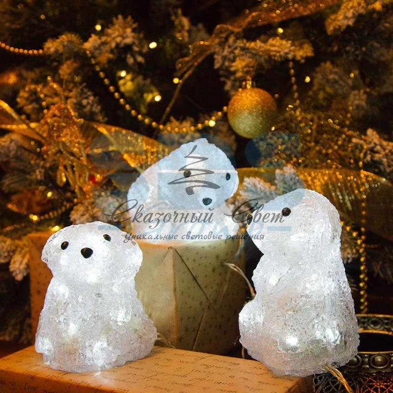 Акриловая светодиодная фигура "Медвежата" 3 шт, 20 см, 60 светодиодов, IP 20, понижающий трансформатор в комплекте, NEON-NIGHT - Image 12