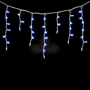 Гирлянда Бахрома 3,1 x 0,5 м Синяя, 120 LED, Провод Белый Каучук, IP54