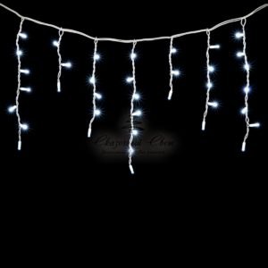 Гирлянда Бахрома 3,1 x 0,5 м Белая, 120 LED, Провод Белый Каучук, IP54