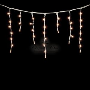 Гирлянда Бахрома 3,1 x 0,5 м Тепло-Белая, 120 LED, Провод Белый Каучук, IP54