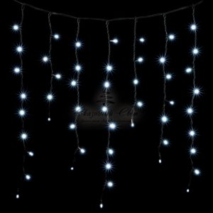 Гирлянда Бахрома 3,2 x 0,9 м Белая, 168 LED, Провод Черный Каучук, IP54