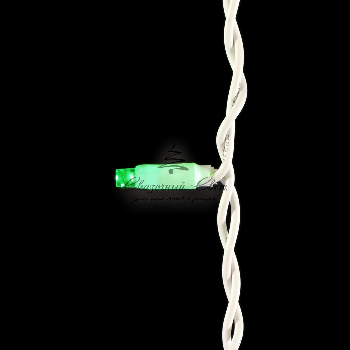 Гирлянда Бахрома 3,2 x 0,9 м Разноцветная, 168 LED, Провод Белый Каучук, IP54 - Image 2