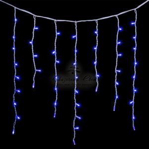 Гирлянда Бахрома 3,2 x 0,9 м Синяя, 232 LED, Провод Белый Каучук, IP54