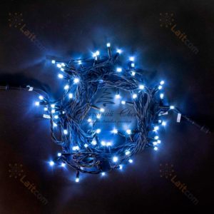 Гирлянда Нить 10м Белая, 75 LED, Провод Черный Каучук, IP54