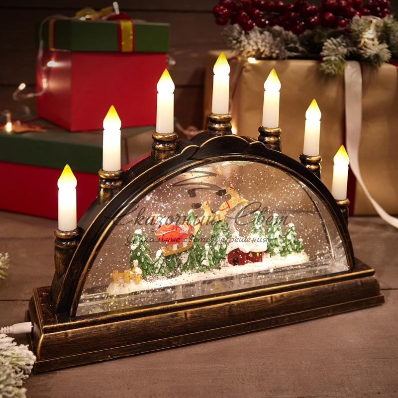 Декоративный светильник «Подсвечник» с эффектом снегопада NEON-NIGHT - Image 13