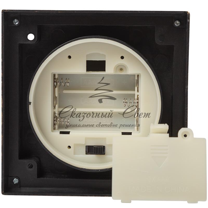 Декоративный фонарь с лампочкой, бронзовый корпус, размер 10.5х10.5х22,5 см, цвет ТЕПЛЫЙ БЕЛЫЙ - Image 13