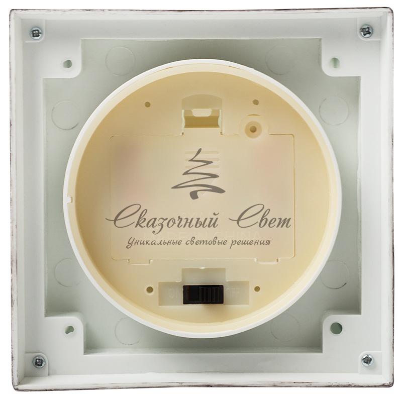 Декоративный фонарь со свечкой, белый корпус, размер 10.5х10.5х22,35 см, цвет ТЕПЛЫЙ БЕЛЫЙ - Image 13