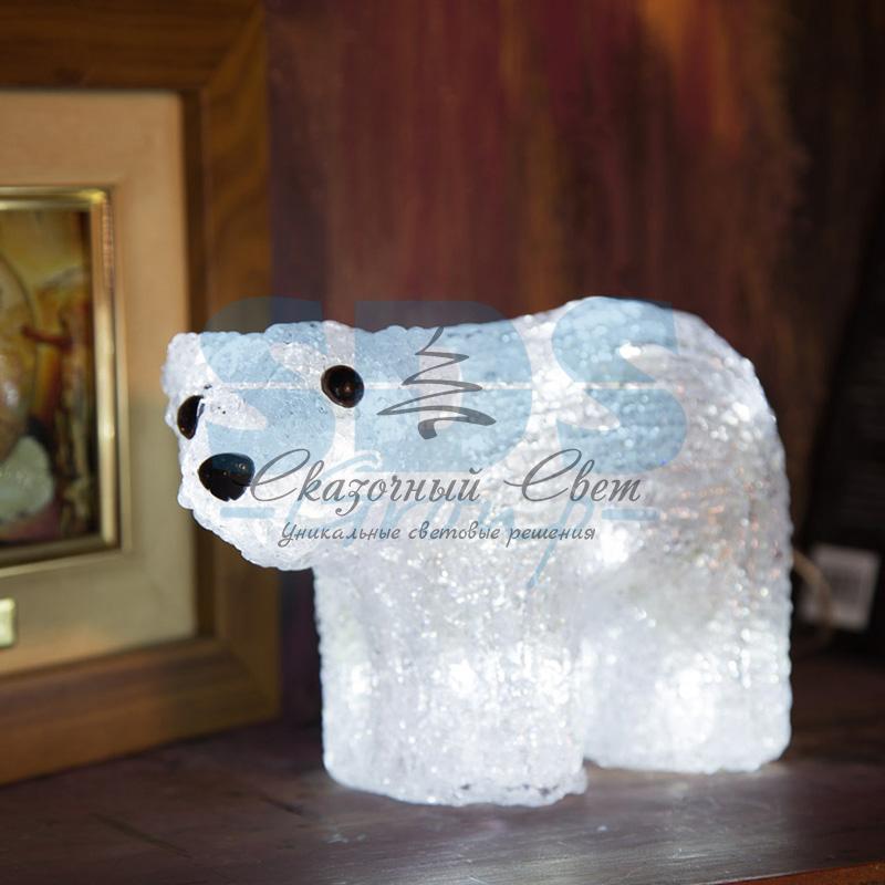 Акриловая светодиодная фигура "Белый мишка" 15х25 см, 4,5 В, 3 батарейки AA (не входят в комплект), 20 светодиодов, NEON-NIGHT - Image 12