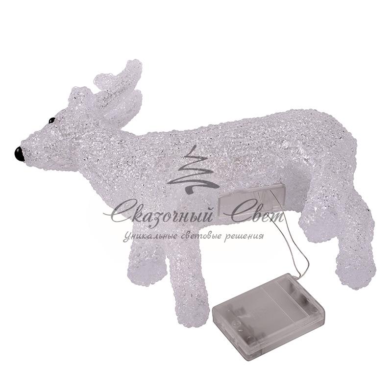 Акриловая светодиодная фигура "Оленёнок" 30х14х35 см, 4,5 В, 3 батарейки AA (не входят в комплект), 40 светодиодов, NEON-NIGHT - Image 13