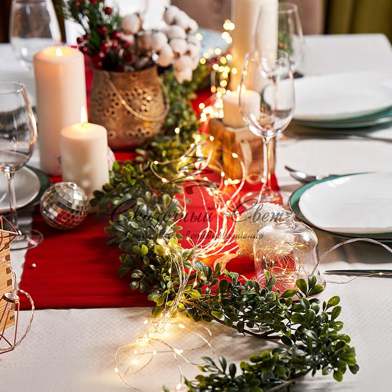 Гирлянда «Роса» с трансформатором 20 м, 200 LED, теплое белое свечение NEON-NIGHT - Image 14