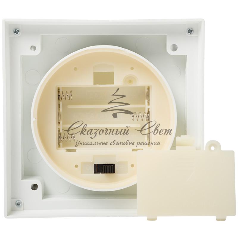 Декоративный фонарь со свечкой, белый корпус, размер 10.5х10.5х24 см, цвет ТЕПЛЫЙ БЕЛЫЙ - Image 14