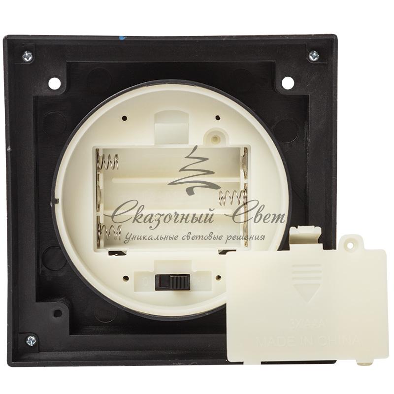 Декоративный фонарь со свечкой, черный корпус, размер 10.5х10.5х24 см, цвет ТЕПЛЫЙ БЕЛЫЙ - Image 14