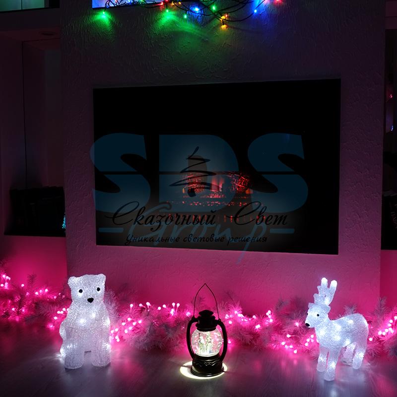 Акриловая светодиодная фигура "Оленёнок" 30х14х35 см, 4,5 В, 3 батарейки AA (не входят в комплект), 40 светодиодов, NEON-NIGHT - Image 14