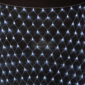 Светодиодная Сеть 2 x 2 м Белая с Контроллером, 256 LED, Провод Прозрачный ПВХ, IP54