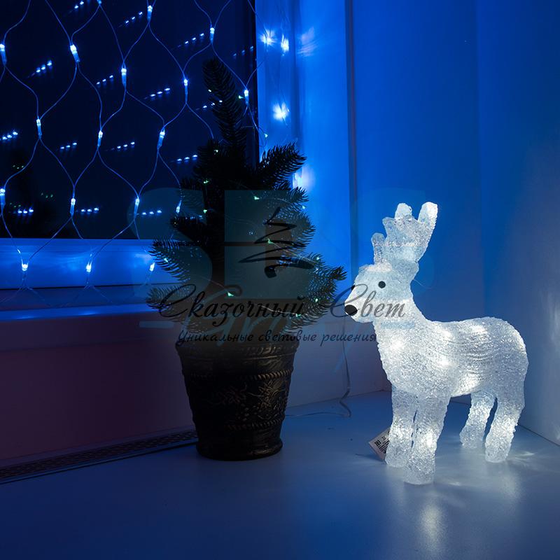 Акриловая светодиодная фигура "Оленёнок" 30х14х35 см, 4,5 В, 3 батарейки AA (не входят в комплект), 40 светодиодов, NEON-NIGHT - Image 15
