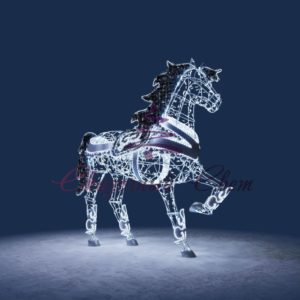 Световая серебристая Лошадь