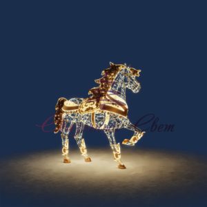 Световая золотая Лошадь