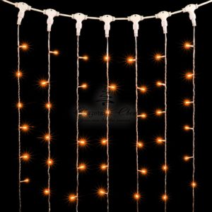 Гирлянда Занавес 2 x 1 м Желтый, 200 LED, Провод Прозрачный ПВХ, IP54