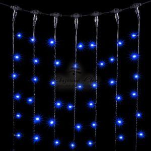 Гирлянда Занавес 2 x 2 м Синий, 400 LED, Провод Черный ПВХ, IP54