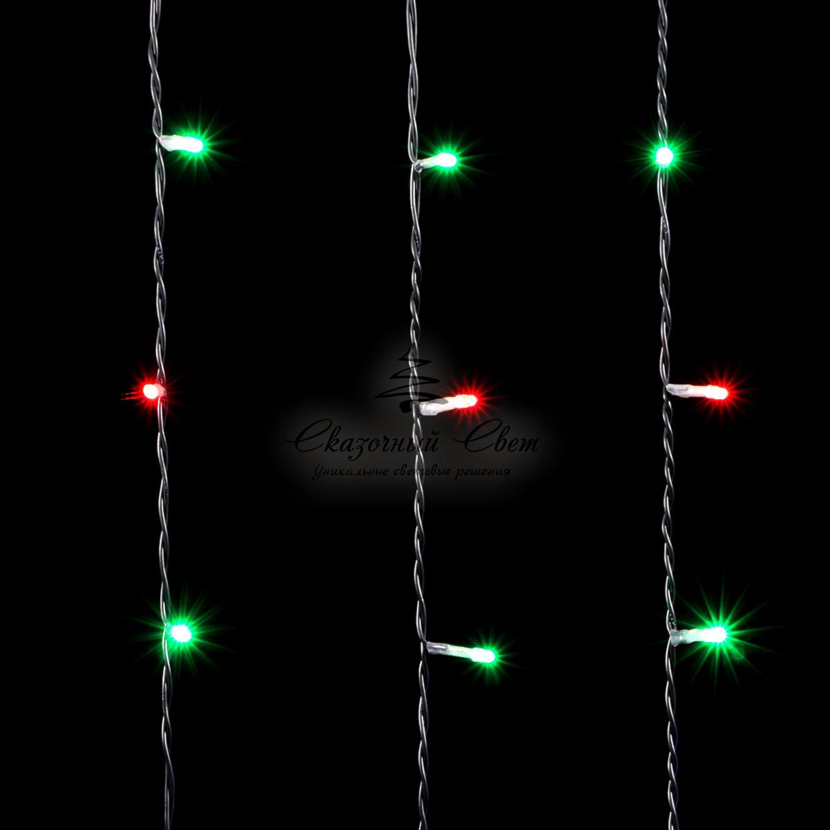 Гирлянда Занавес 2 x 2 м Разноцветный, 400 LED, Провод Черный ПВХ, IP54 - Image 3