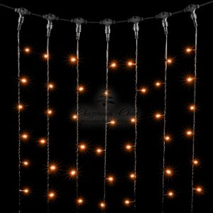 Гирлянда Занавес 2 x 2 м Желтый, 400 LED, Провод Черный ПВХ, IP54