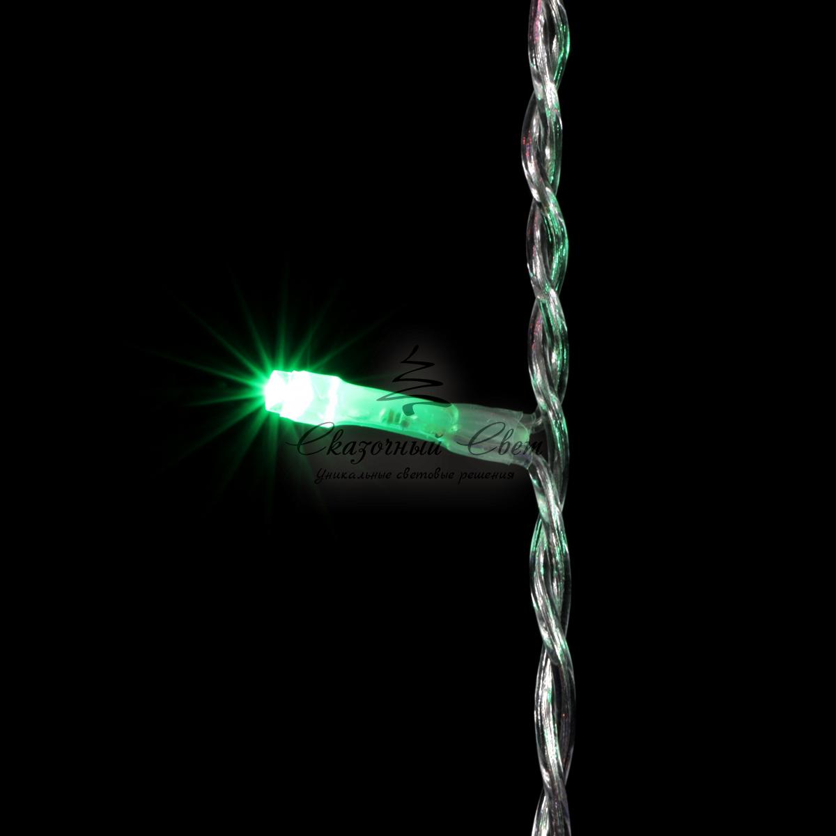 Гирлянда Занавес 2 x 2 м Разноцветный с Мерцанием Белого Диода, 400 LED, Провод Прозрачный ПВХ, IP54 - Image 2